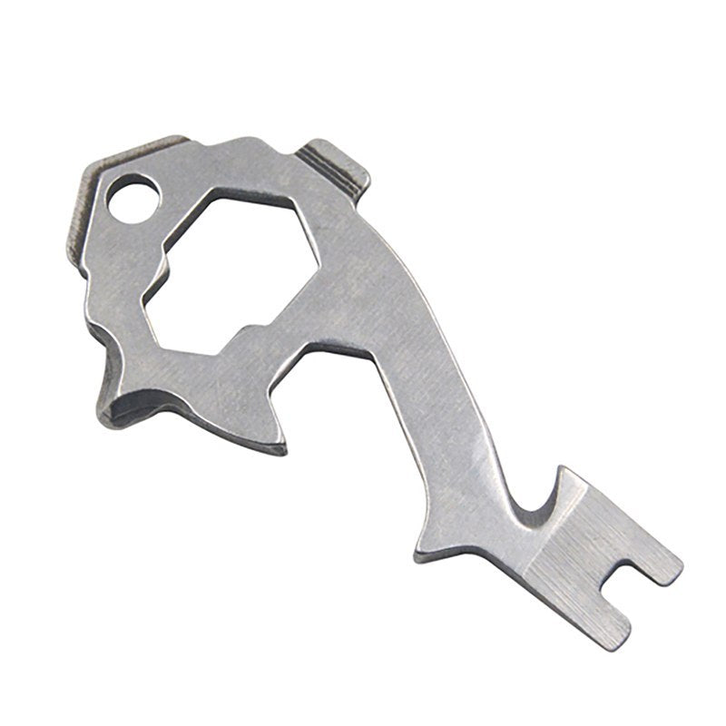 20-in-1 Stainless Steel Multi Tools Key Ring - Screwdriver, Wrench, Opener,