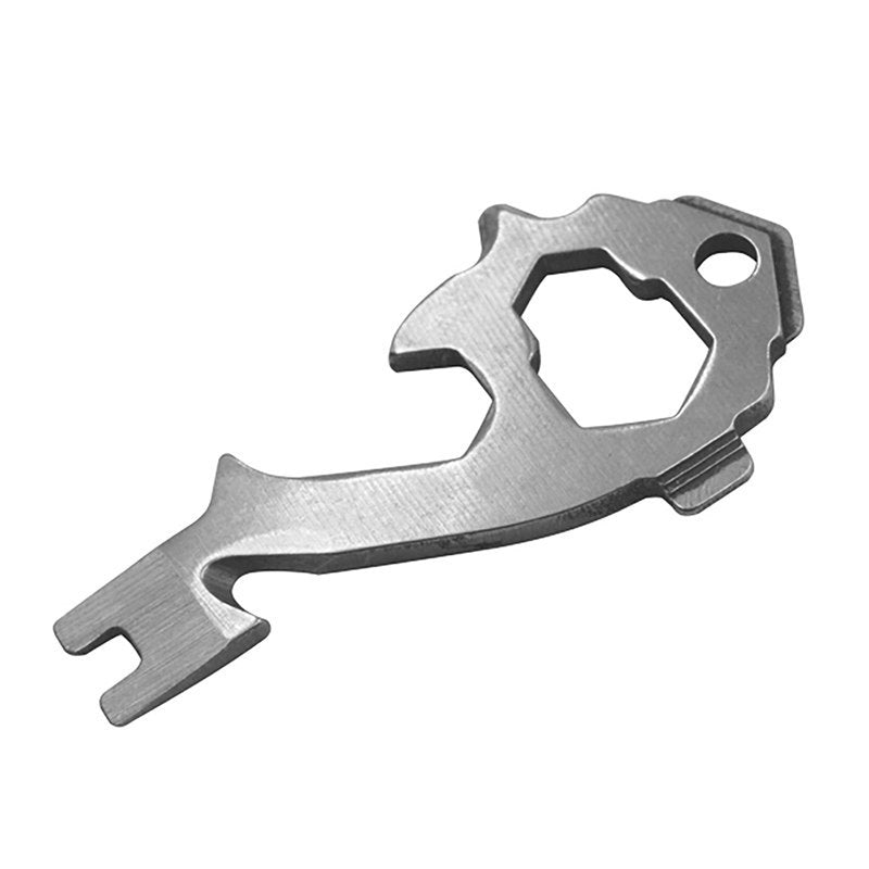 20-in-1 Stainless Steel Multi Tools Key Ring - Screwdriver, Wrench, Opener,